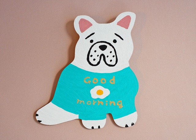 wood objet 原画 「good morning」フレブル
