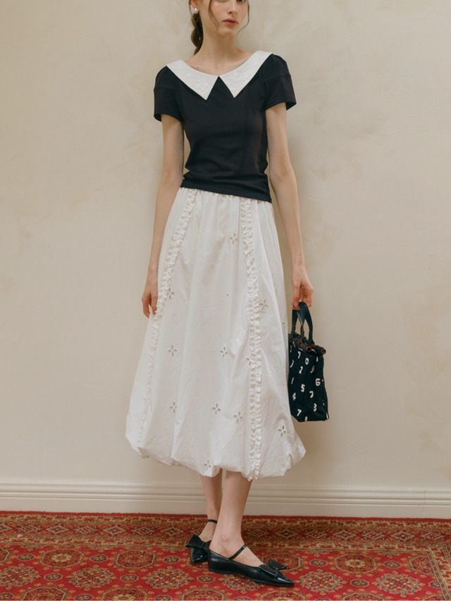 Juliette Eyelet Balloon Skirt F0727