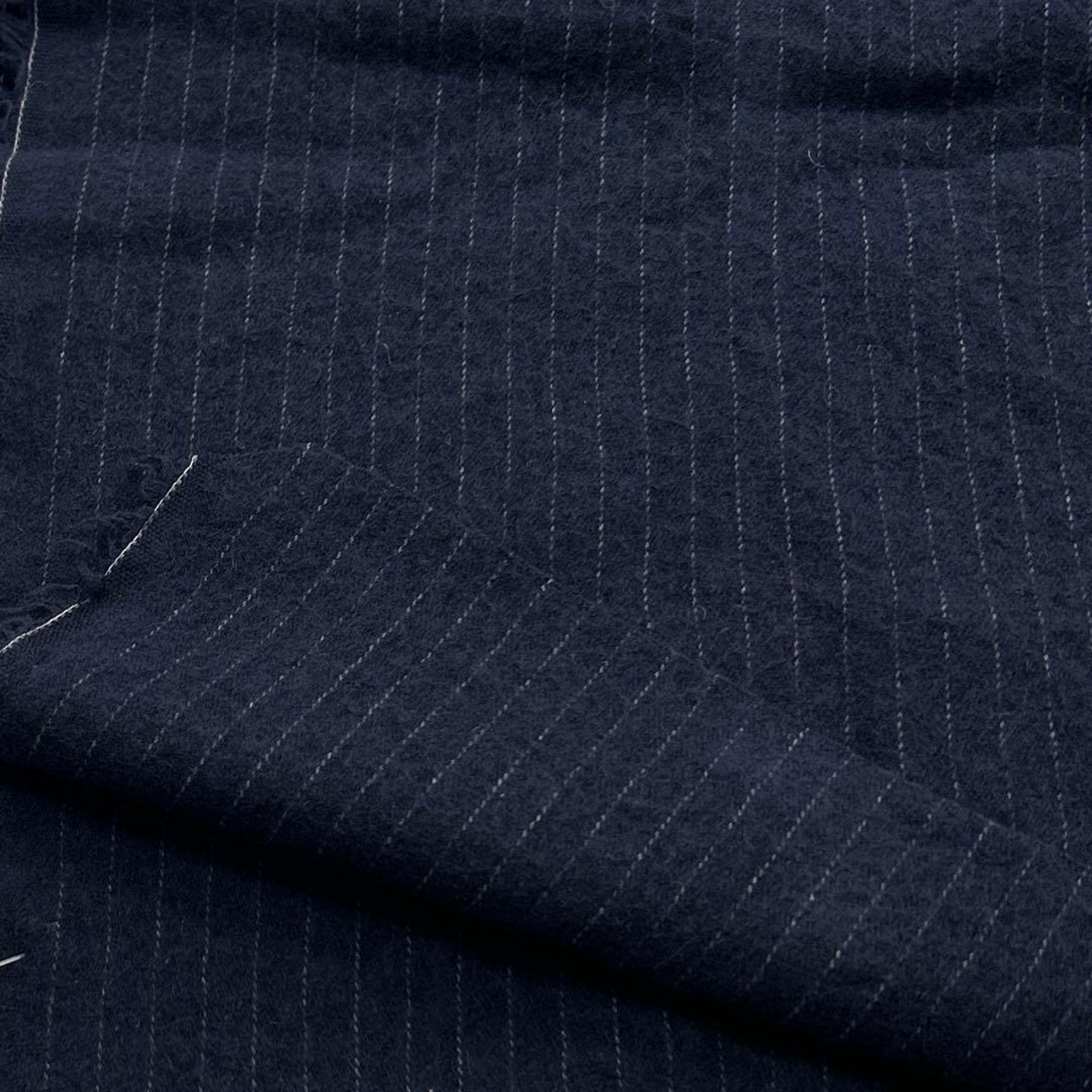 ★NY426◆3m◆両面弱起毛先染め生地◆ネイビー