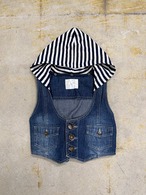 hoodie denim vest