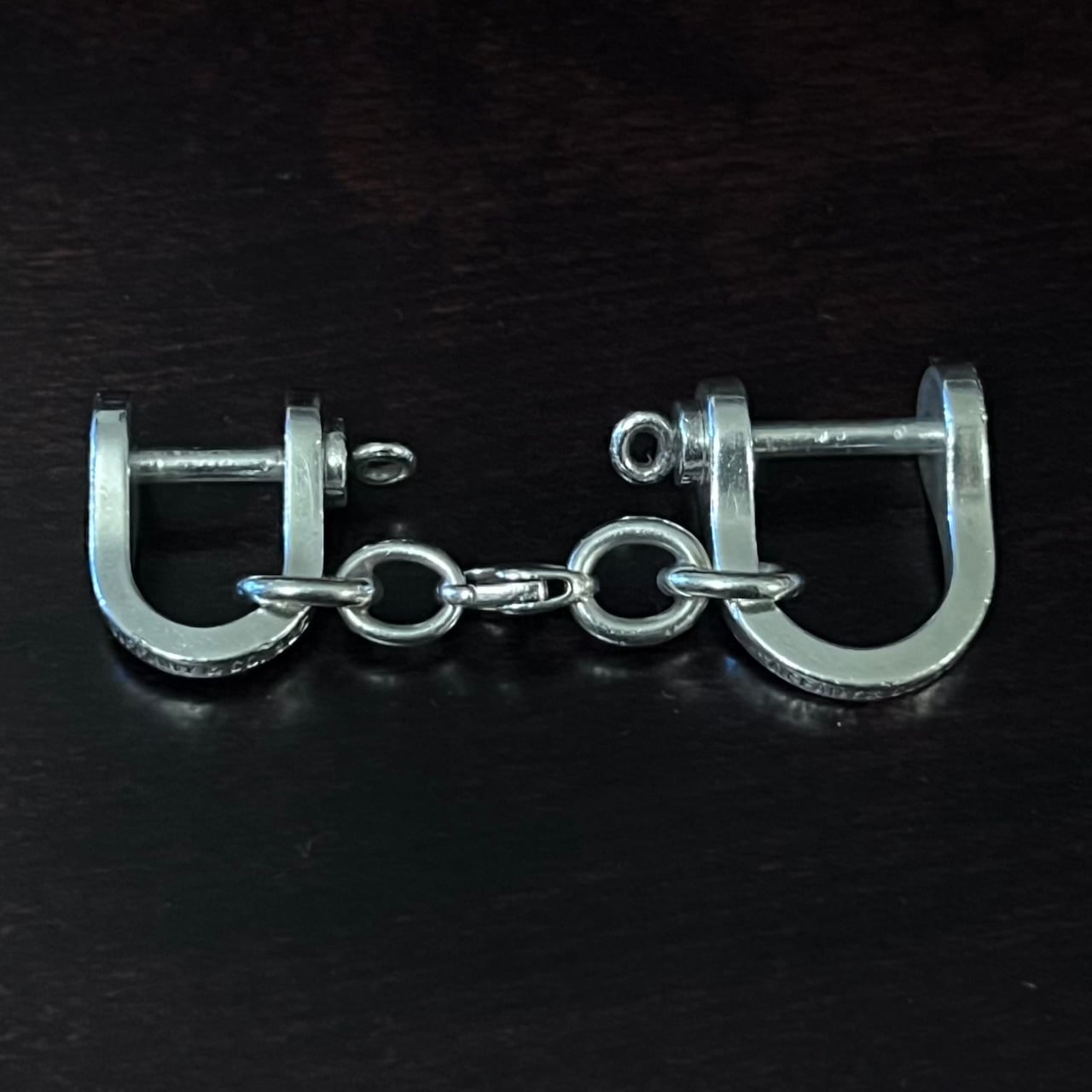 VINTAGE TIFFANY & CO. Double Shackle Key Chain Sterling Silver