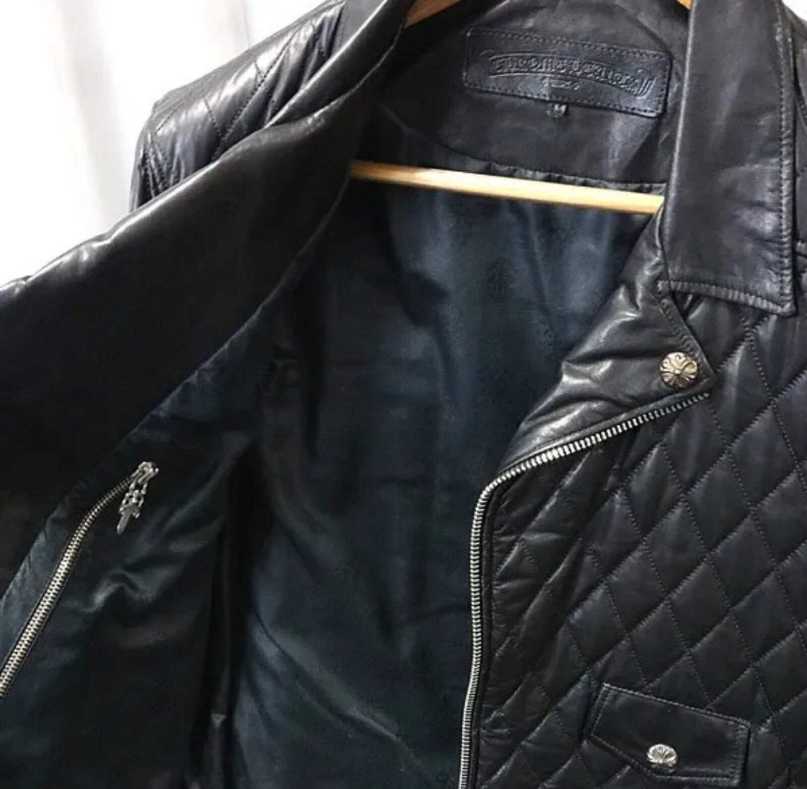 CHROME HEARTS クロムハーツ 牛革 現行タグ クリティン キルティング