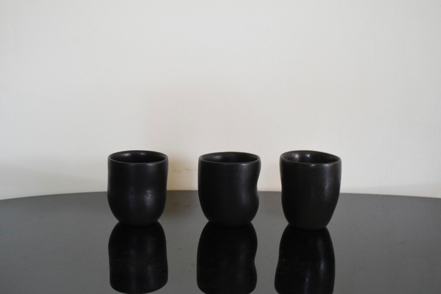 山下寛兼 HirokaneYamashita 炭化黒カップ