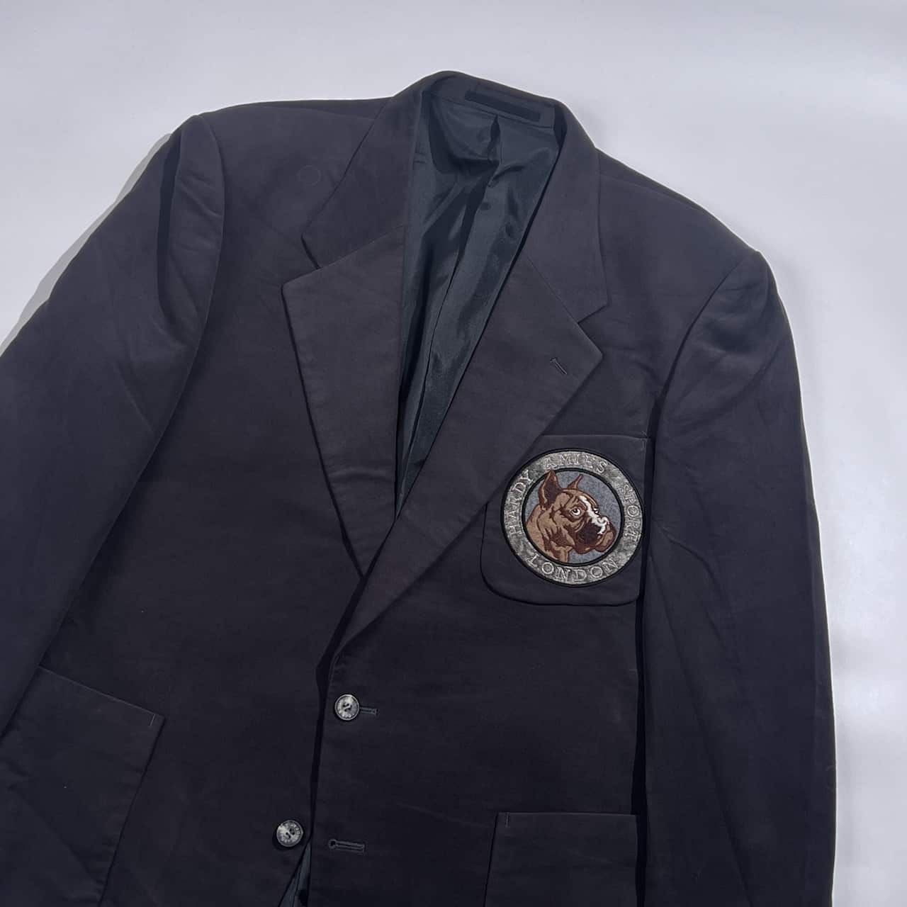 HARDY AMIES SPORT ハーディ・エイミス ピケ風 2B テーラードジャケット 4/グレー メンズ