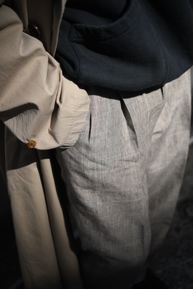 KAPTAIN SUNSHINE / Shoecut Slacks (Glen Plaid)