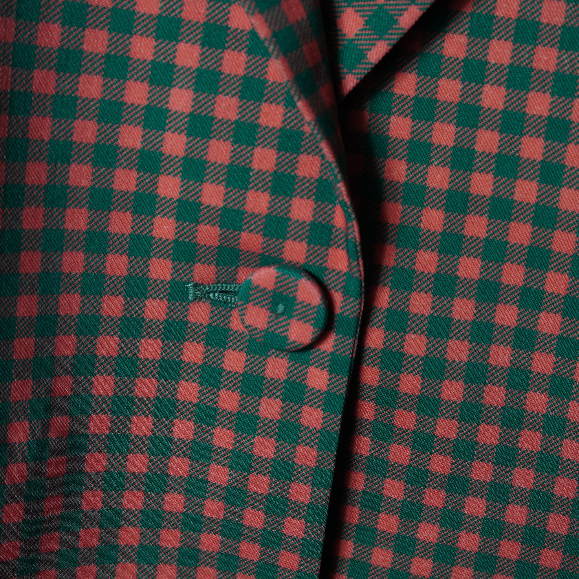 PRADA】プラダ ギンガムチェックテーラードジャケット green＆pink