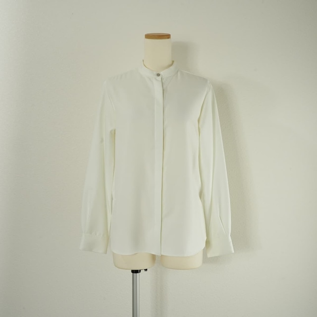 UNITED TOKYO ユナイテッドトウキョウ ベーシック スタンドカラー シャツ ウォッシャブル ノーカラー トップス 長袖 白