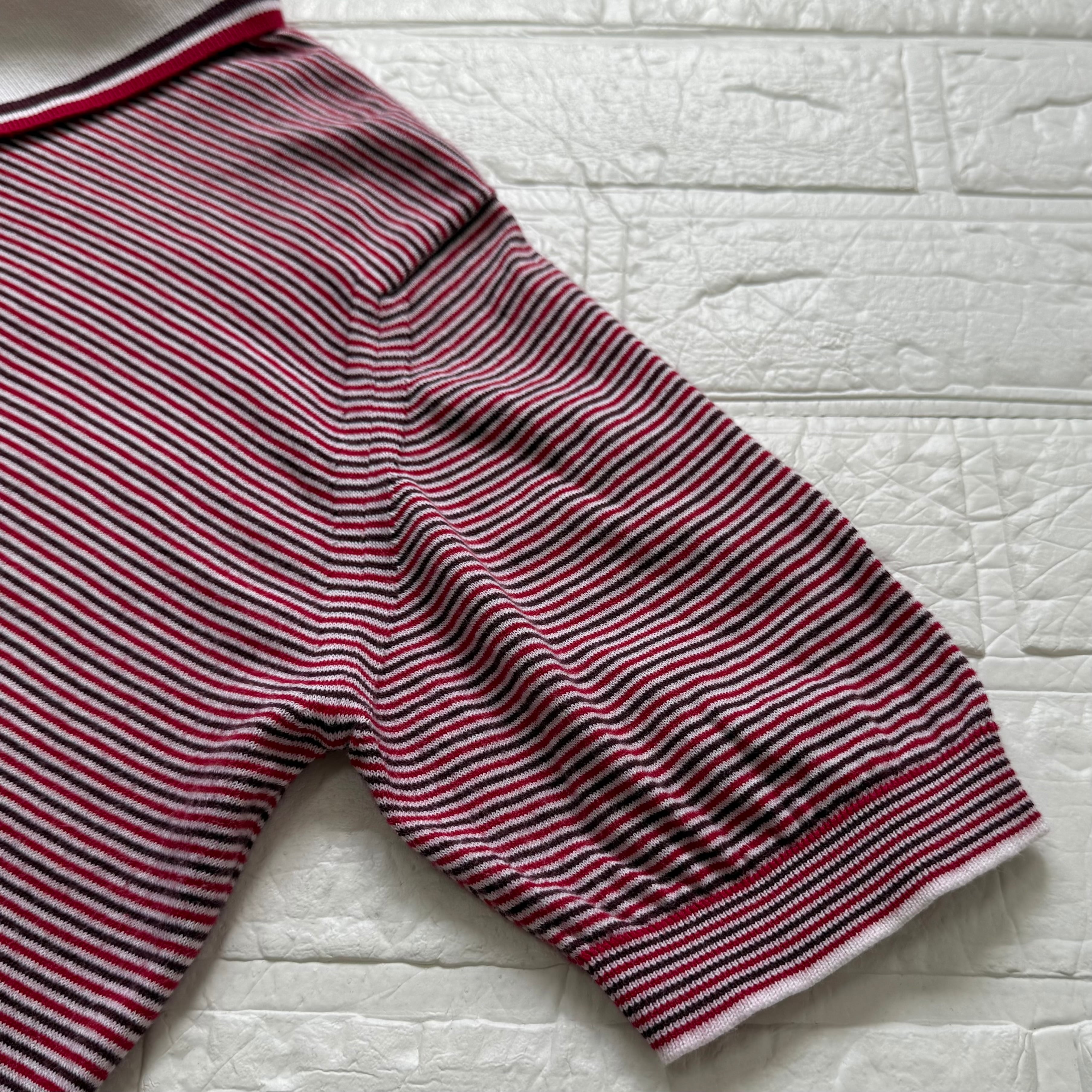 JOHN SMEDLEY シーアイランドコットン マルチボーダー 半袖 ニット