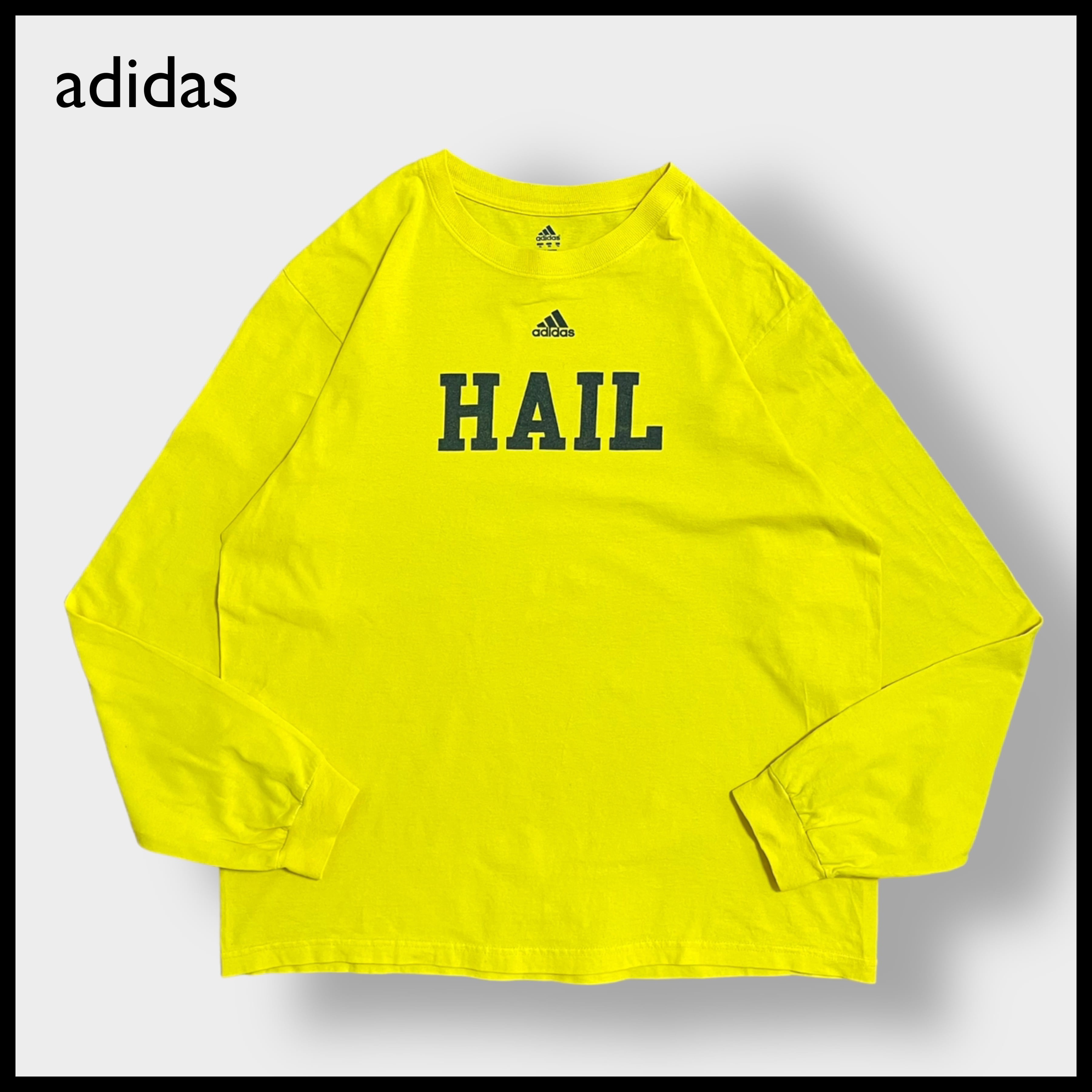 adidas】HAIL ロゴ ロンT ロングTシャツ 長袖Tシャツ プリント X-LARGE