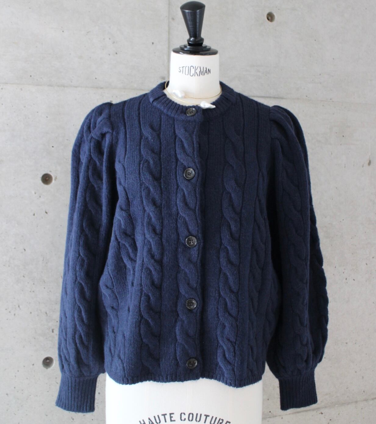 Cable knit cardigan/Red | J.N.Hearts