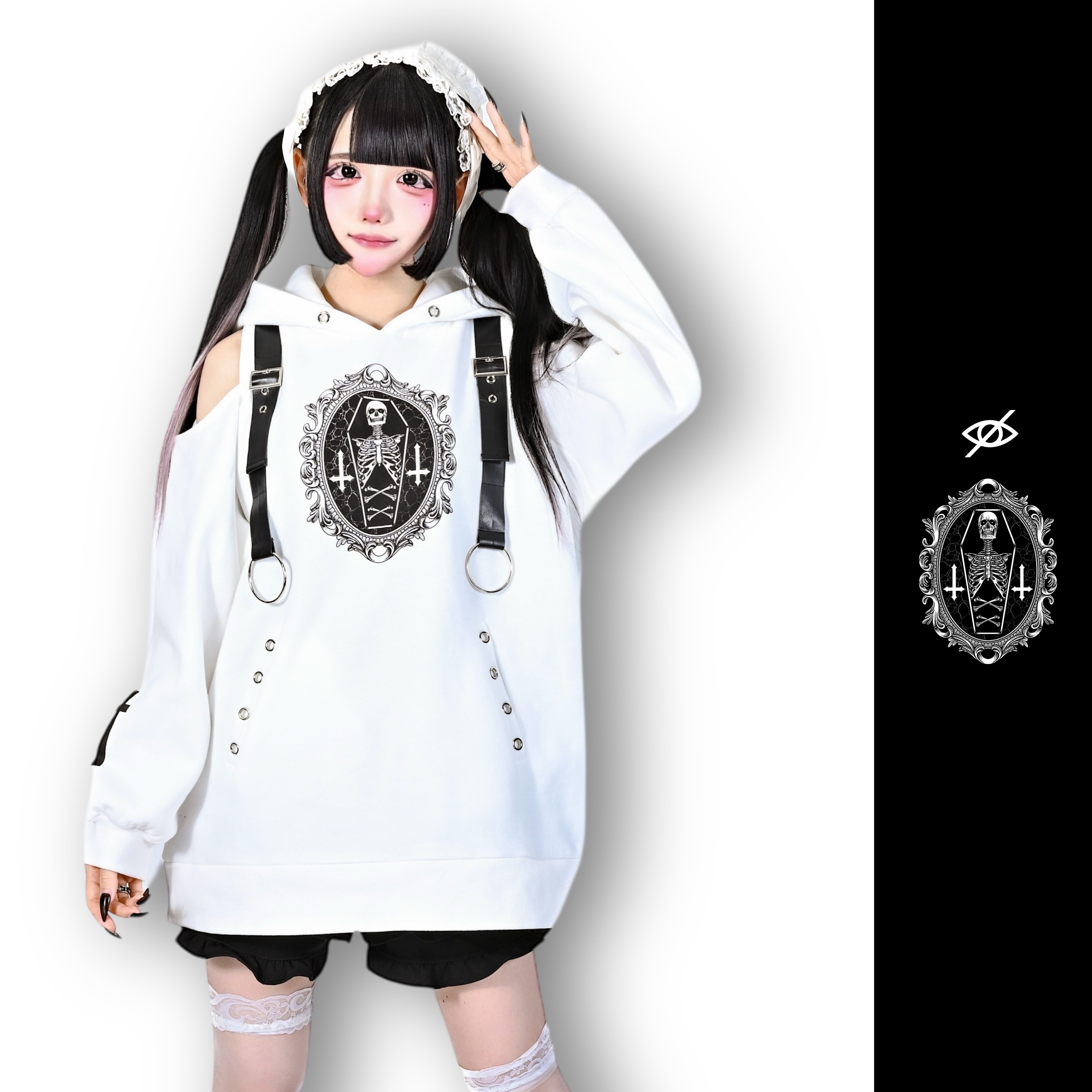 open shoulder hoodie」 | KRY clothing