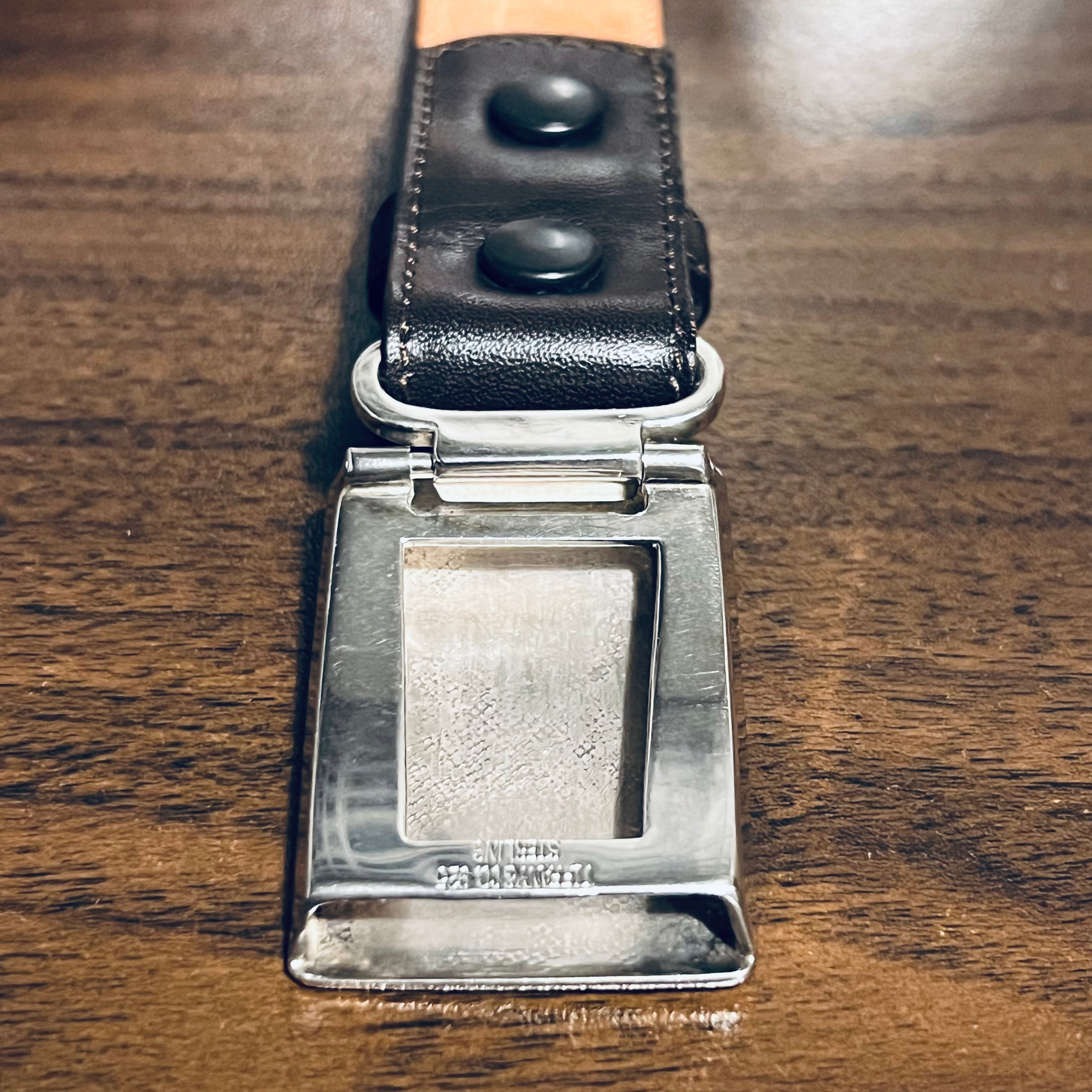 VINTAGE TIFFANY & CO. Engine Turned Slide Buckle Sterling Silver 