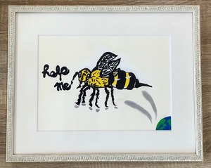 Free bee ( 自由なハチ ) スリット付き トレーナー イエロー