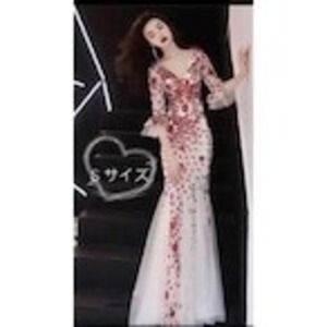 ★送料無料★9号(M)☆チュールとスパンコールマーメイドドレス(OPN2362)