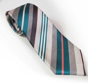 〈アウトレット品〉スポーティーカラーのストライプネクタイ Sporty colored stripes necktie0062