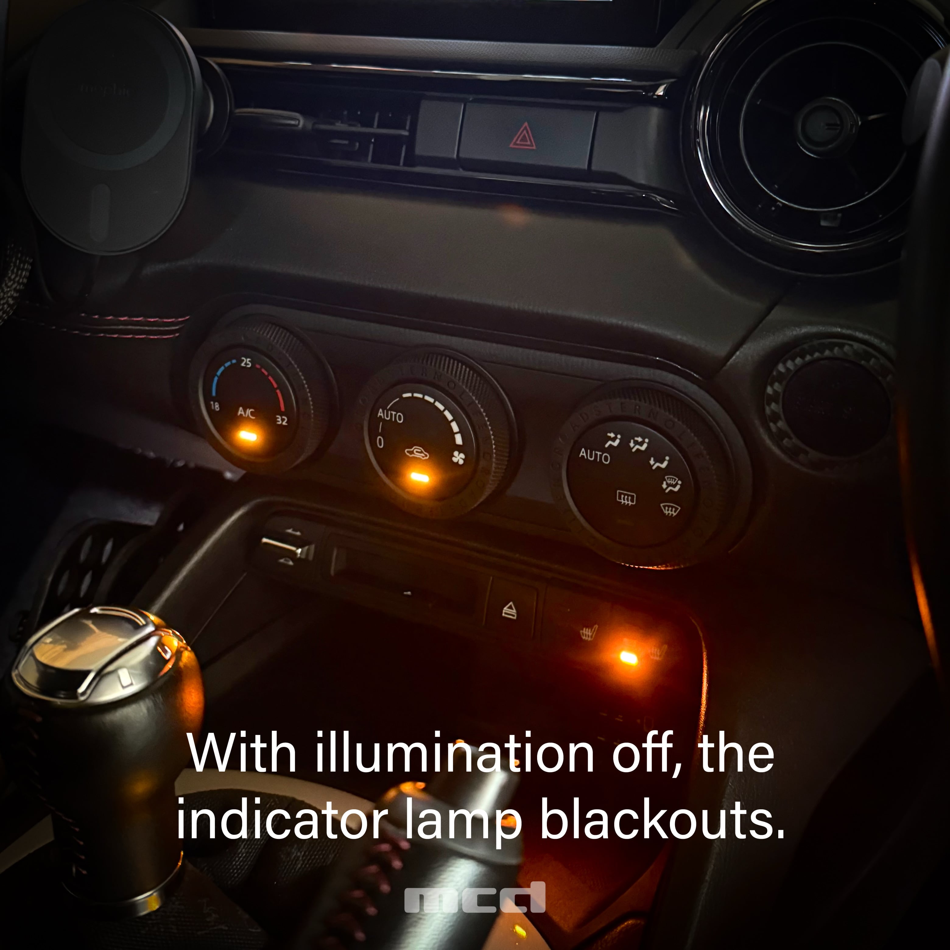 ND Roadster A/C Control Ring | magic carpet design