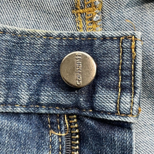 20s メキシコ製 デニム ダブルニー Carhartt 38×36 詳細写真9