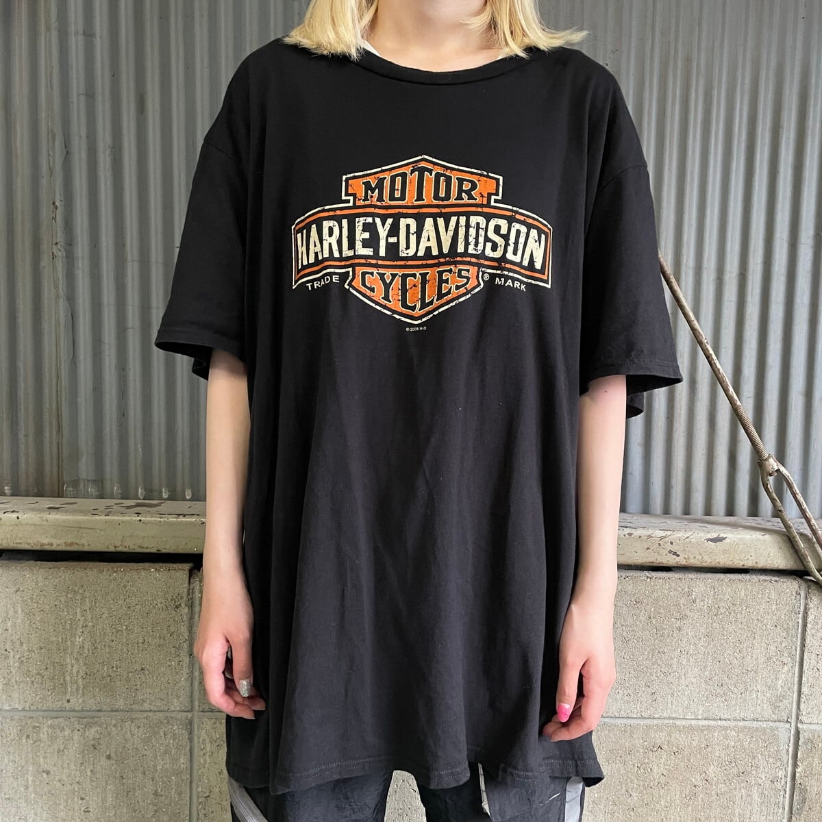 ビッグサイズ Harley-Davidson ハーレーダビッドソン プリント T