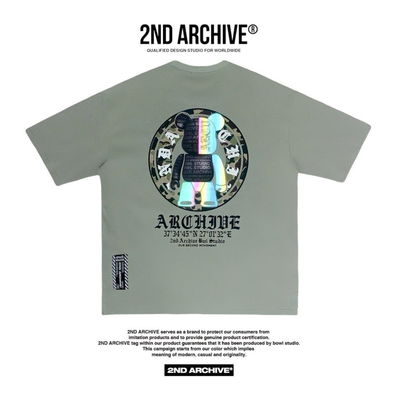 2ND004 2NDARCHIVE Tシャツ 韓国ファッション オーバーサイズ ユニセックス