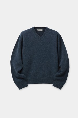 [COOR] Wool V Neck Sweater (Melange Blue) 正規品 韓国ブランド 韓国通販 韓国代行 韓国ファッション クール クーア クアー 日本 店舗