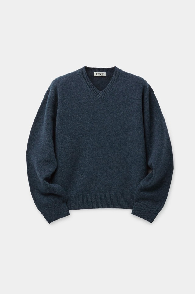 [COOR] Wool V Neck Sweater (Melange Blue) 正規品 韓国ブランド 韓国通販 韓国代行 韓国ファッション クール クーア クアー 日本 店舗