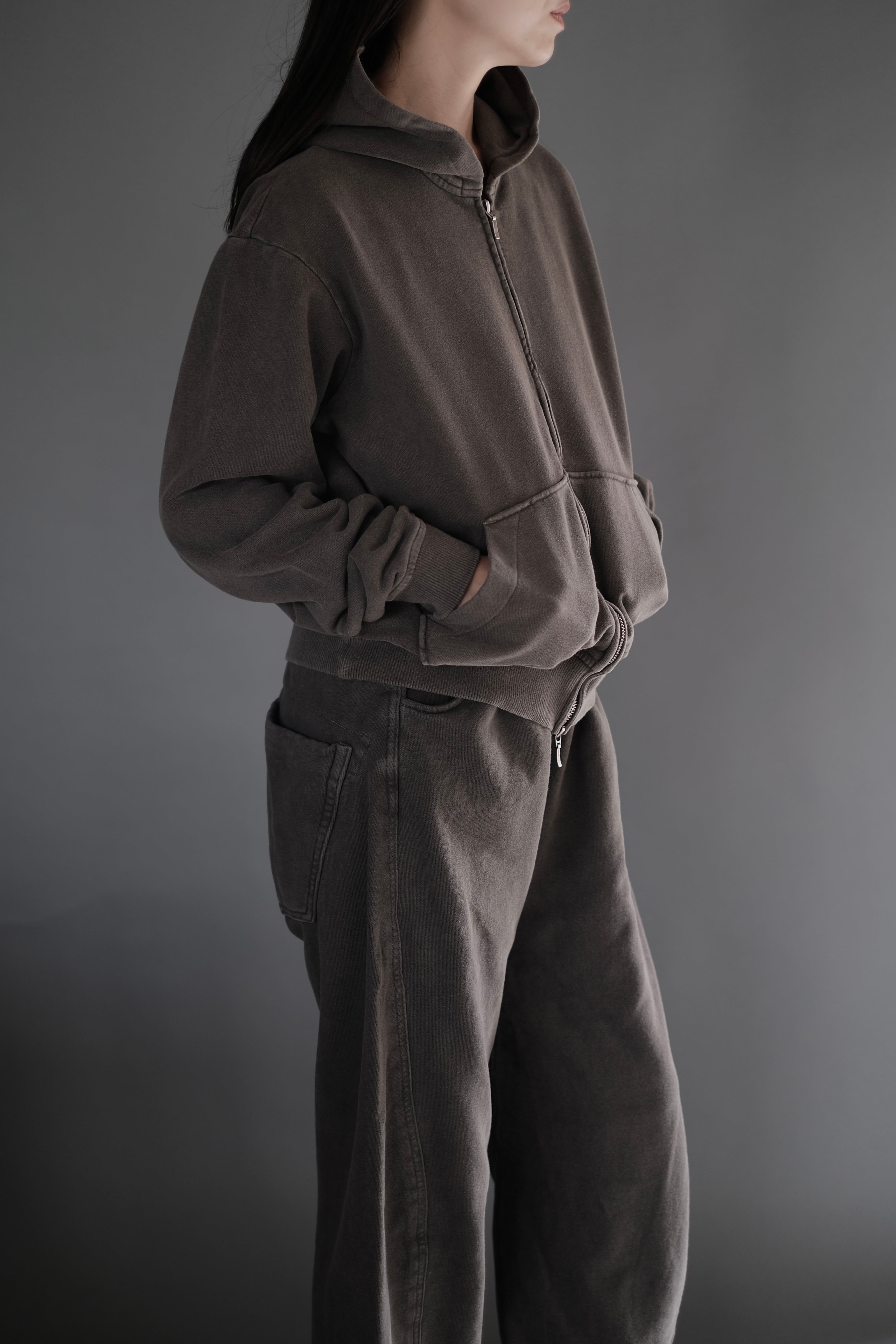 OMAR AFRIDI / SHABBY FULL ZIPPED HOODIE | LIVING