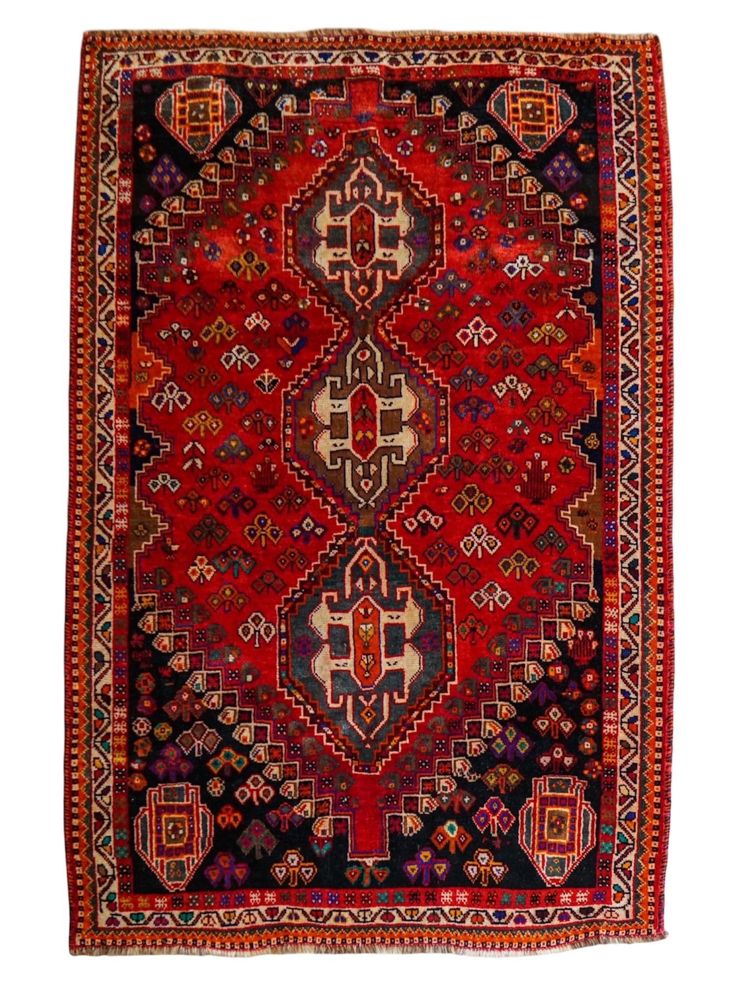 116×78cm ペルシャ手織り絨毯 ナイン産 | Decorworks