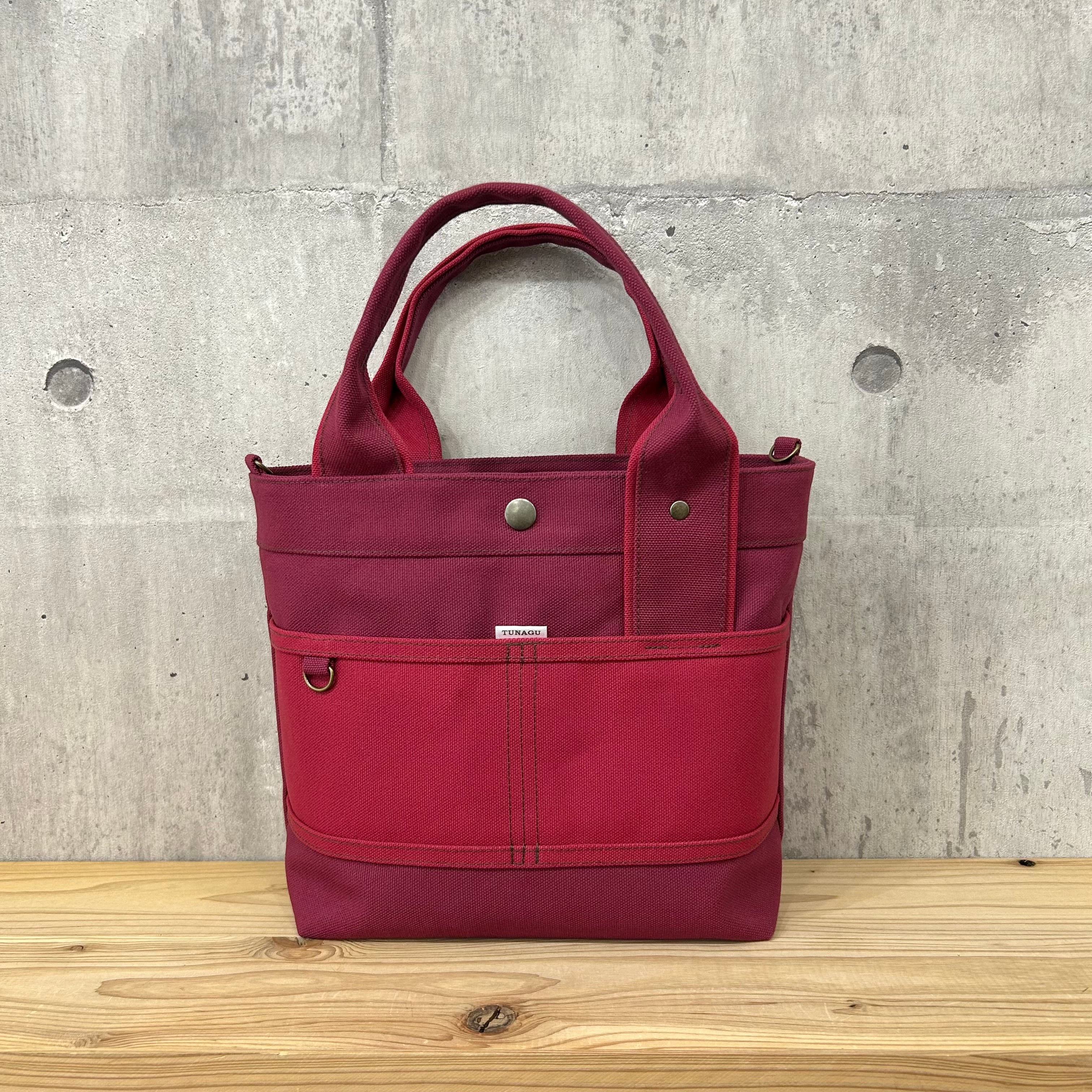 人気No.1.▽Bi Color Tote "M"【ワイン×赤ワイン】