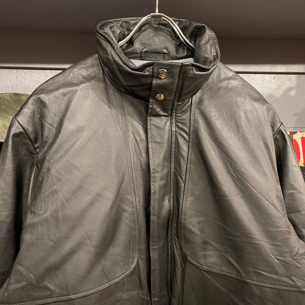 80s Eddie Bauer Leather Down Jacket | VOSTOK