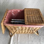 パニエ 大きめピクニックバスケット ギンガムチェック