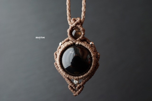 モリオン(黒水晶)  財布やポーチにしまえるお守り石キーホルダー ＜お守り&魔除けに＞