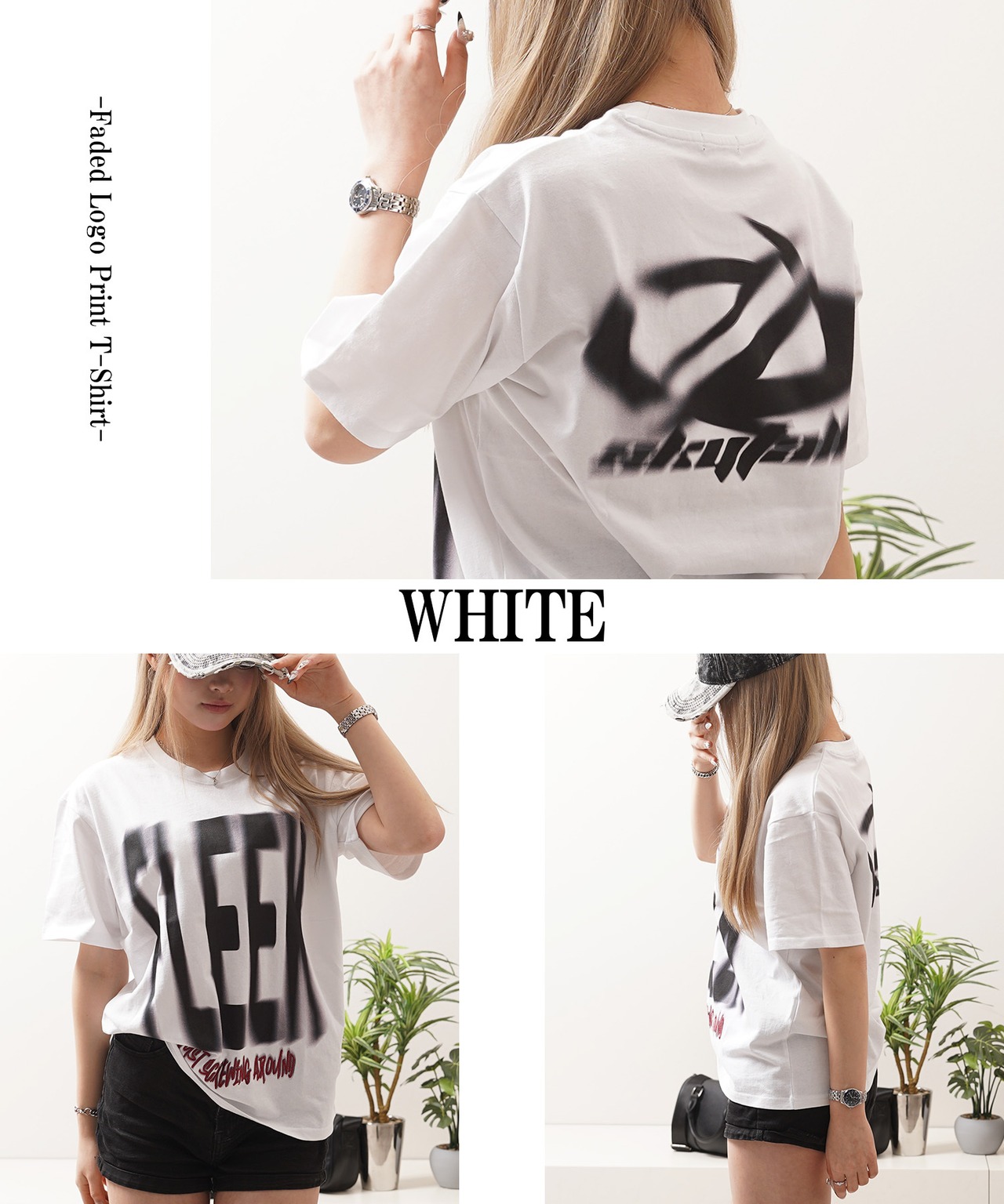 ◆ぼかしロゴプリント S/S Tee◆ng-95226