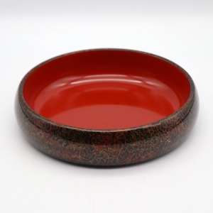 津軽塗（唐塗）バカ塗り・中弘クラフト・菓子器・漆器・No.210529-16・梱包サイズ80