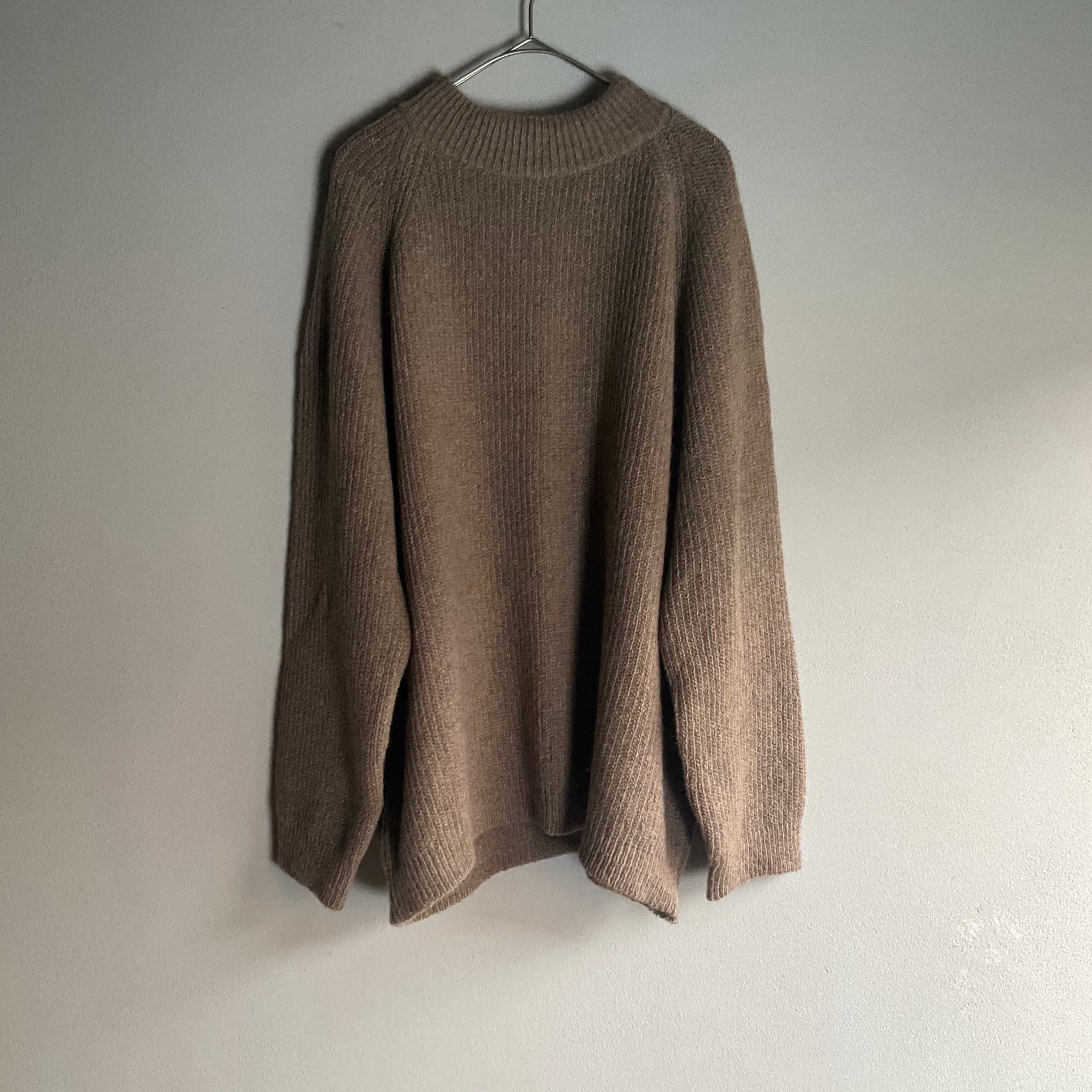 MITTAN KN-36 無染色ローカシミアセーター 原毛茶