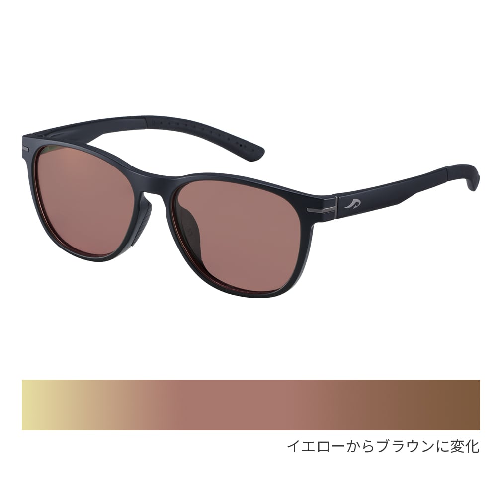 調光サングラス ハイコントラスト ウェリントンタイプ【 ASP-5125 MBK