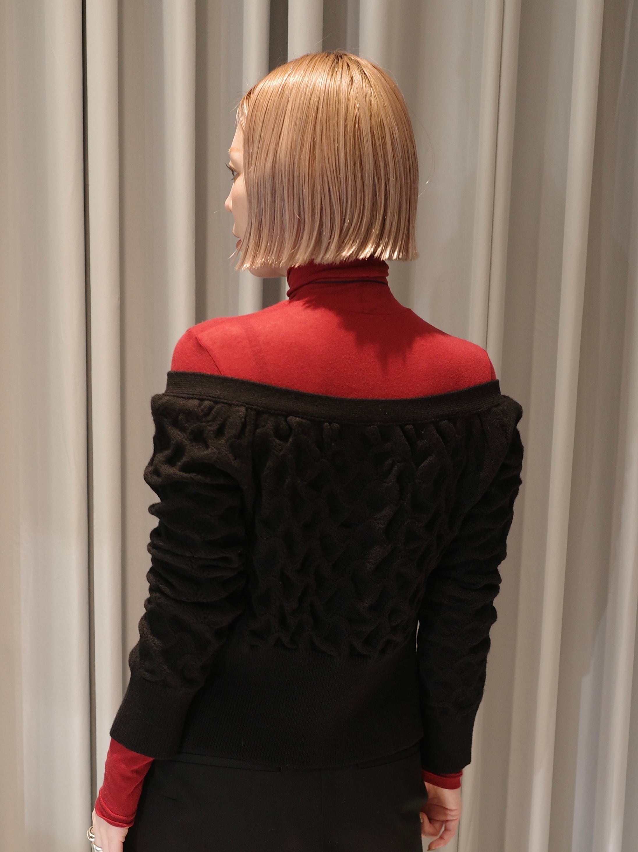 25AW】PHOTOCOPIEU フォトコピュー / OFF-SHOULDER SWEATER / オフ