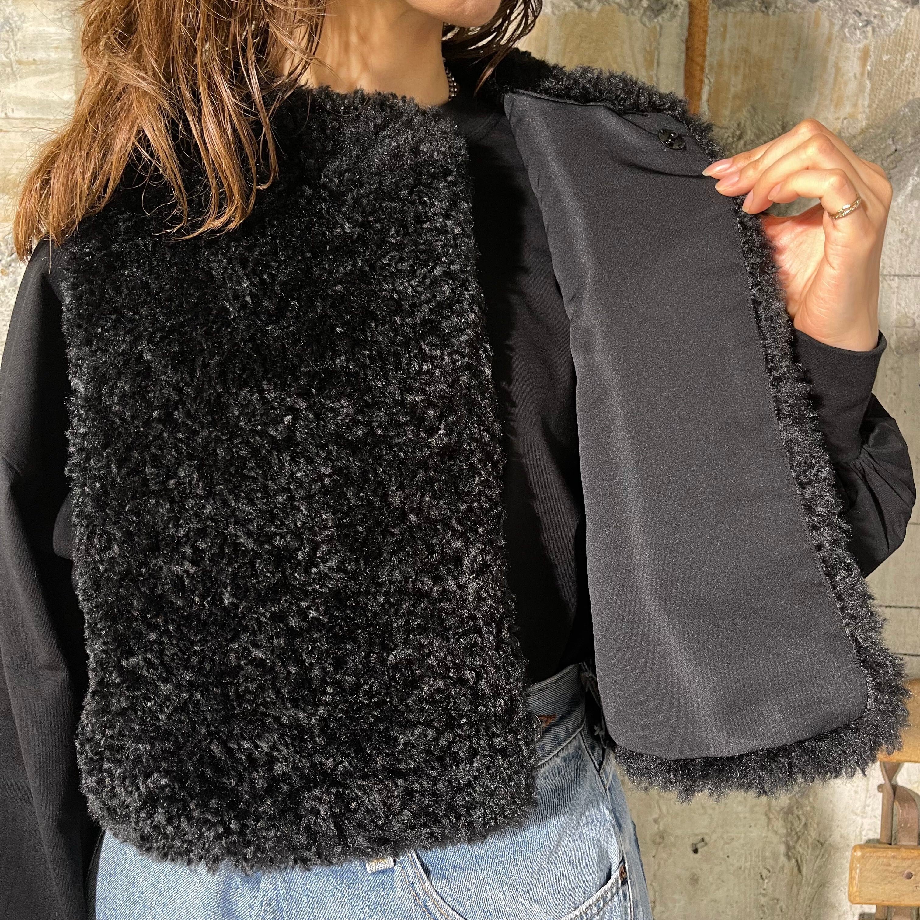 HYKE【ハイク】FAUX SHEARLING CROPPED VEST (17406) | glamour online powered by  BASE