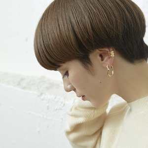 Brass dent ear cuff