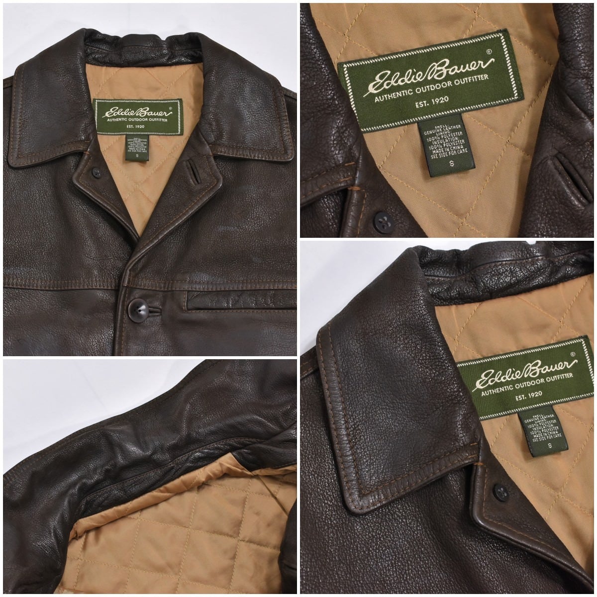 EDDIE BAUER / car coat leather jacketきんにくんメンズ