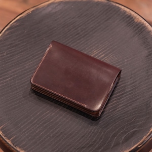 forme(フォルメ) "Short wallet" Cordovan×DOUBLE -Burgundy×Brown-