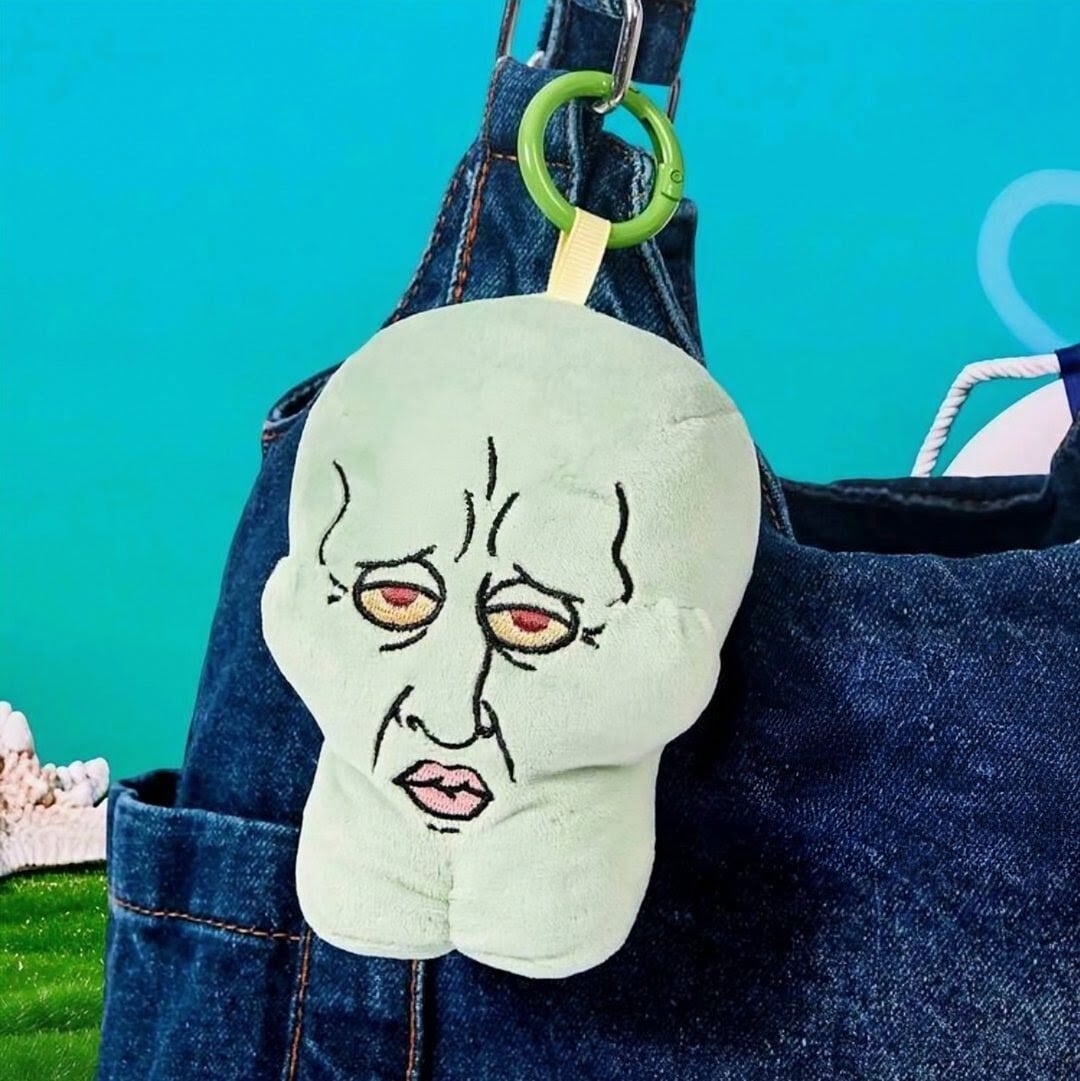 ♧【 SpongeBob SquarePants ( スポンジボブ )  】イカルド ハンサムver. / ぬいぐるみキーホルダー / プラッシュキーホルダー / マスコット 〚アメリカン雑貨 アメトイ〛