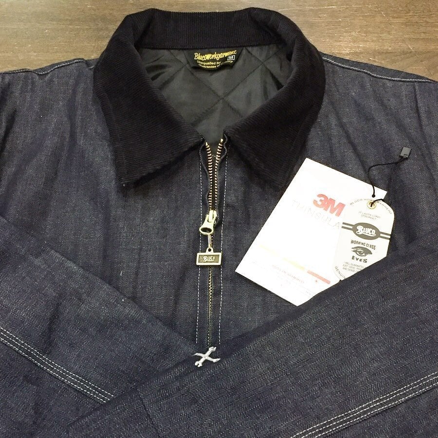 新品　bluco cotton work jacket indigo
