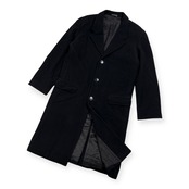 90s 00s フランス製 agnes b. homme アニエスベー オム メルトン ウール チェスターコート サイズ 1 /ブラック/ビンテージ/オールド