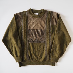 Knit&Suede Design Pullover  made in Italy