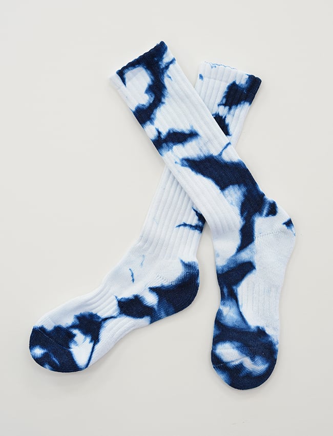 aulico : SOCKS / NAVY : TIE-DYE