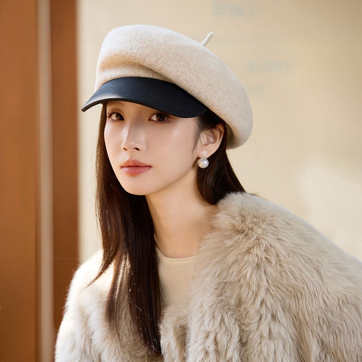 キャスケット ハット 帽子 レディース 春秋冬 韓国 ベレー帽 きれいめ おしゃれ 大人 かわいい カジュアル シンプル 小顔見え ウール調 マリンキャップ 暖かい 大人可愛い 大人女子