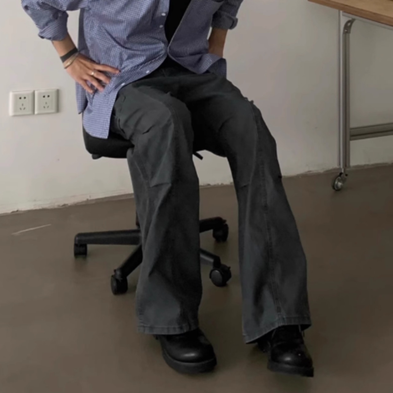 マルチポケットルーズストレートパンツ　0880