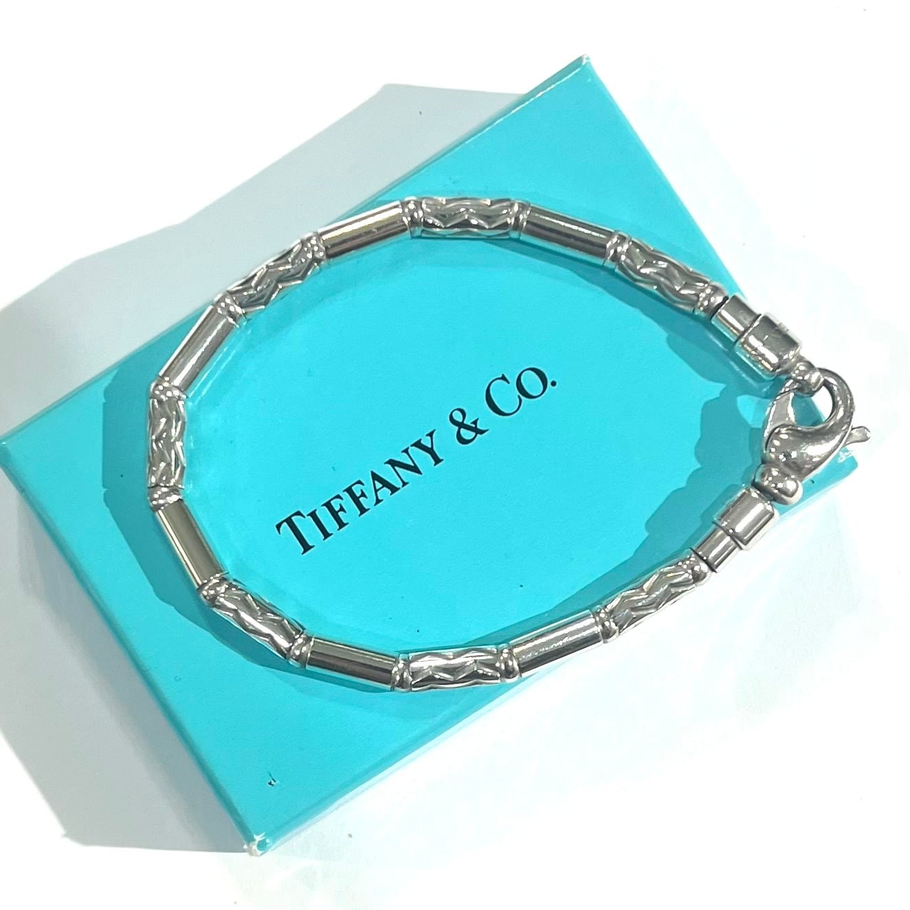 希少【TIFFANY&CO.】2924 German ZigZagブレスレット幾何学 シルバー