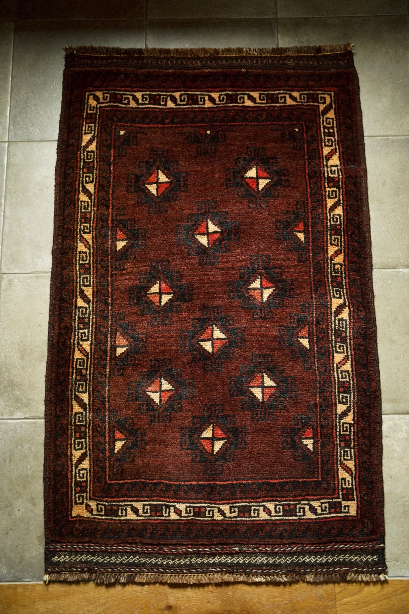 ラグ・カーペット Baluch rug 2110-Vintage Baluch rug | 手織りのヴィンテージラグ専門店 | Bahr