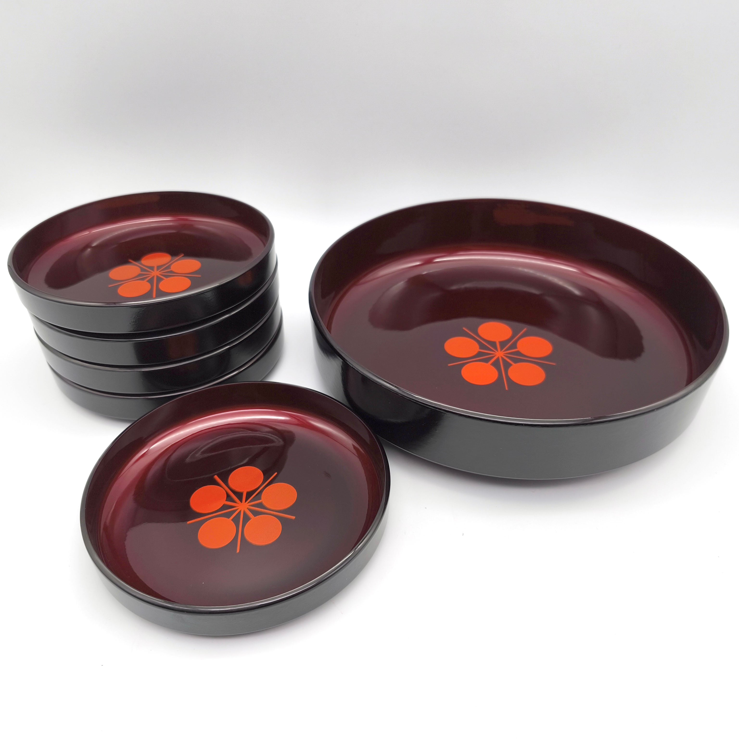 玉虫塗・菓子器・取分け皿セット・伝統工芸・No.250706-33・梱包サイズ